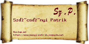 Szécsényi Patrik névjegykártya